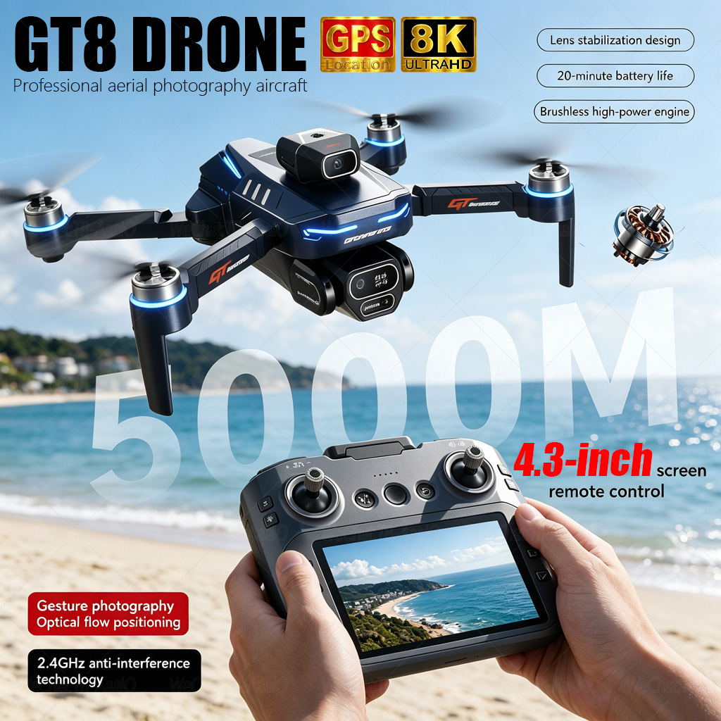 Drone Surveying - NEW GT8 HD RC 드론 4K