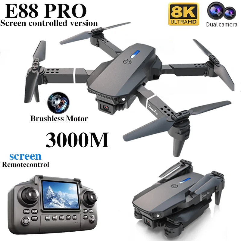 전문 E88 프로 드론 스크린 8K HD 카메라 WiF - Drone Surveying 리뷰 및 가격