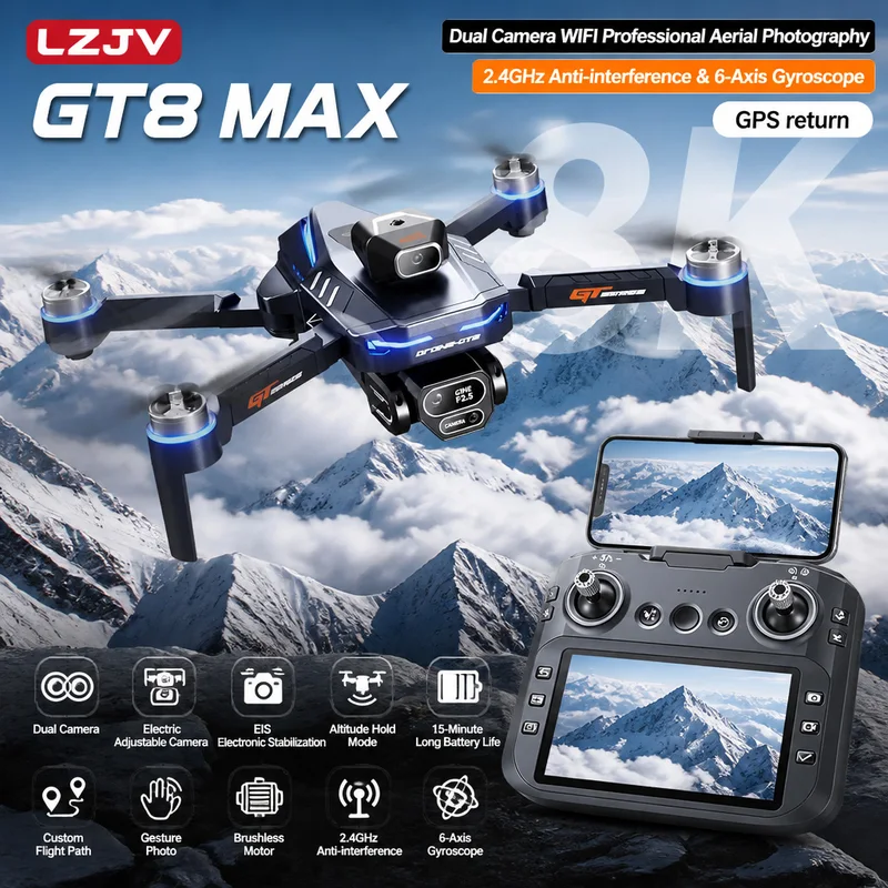 GT8 맥스 접이식 드론 8K HD 전문가용 항공 듀얼 - Drone Surveying 리뷰 및 가격